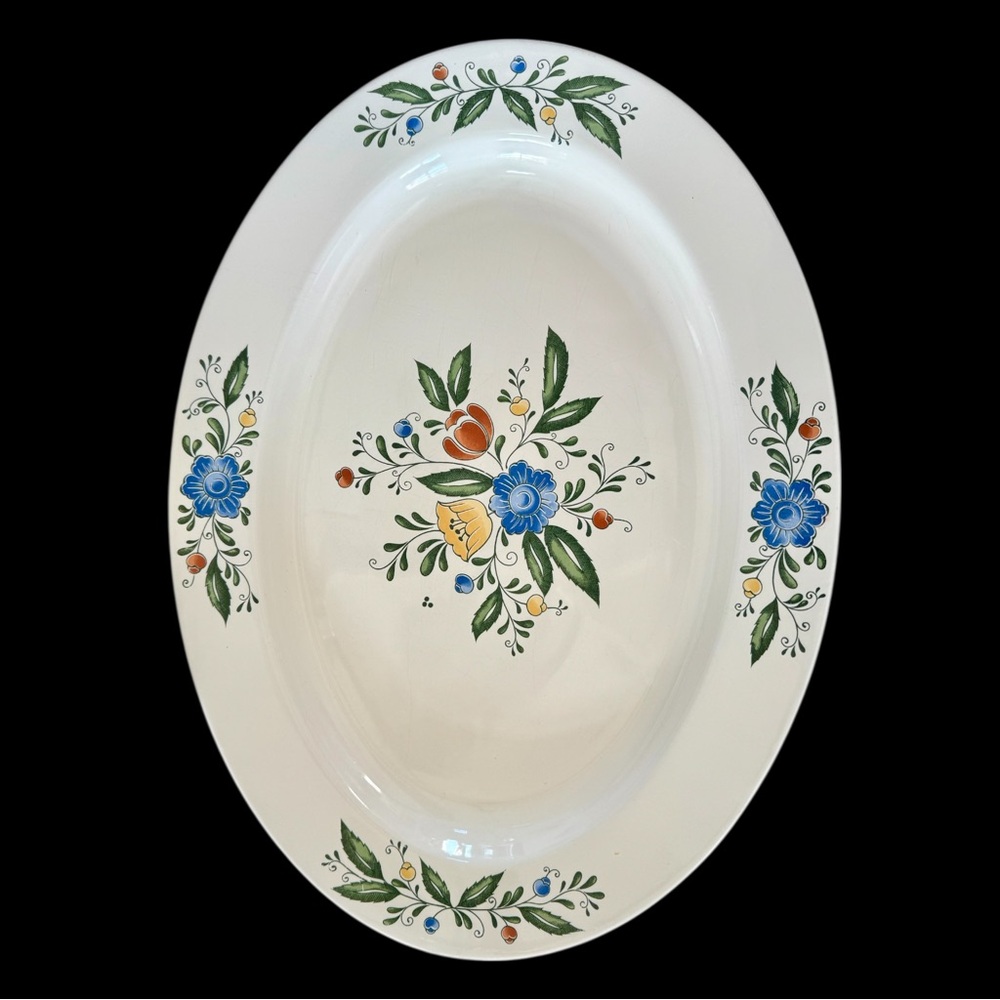 Vintage ASTA Floral Oval Platter - Picture 3 of 5